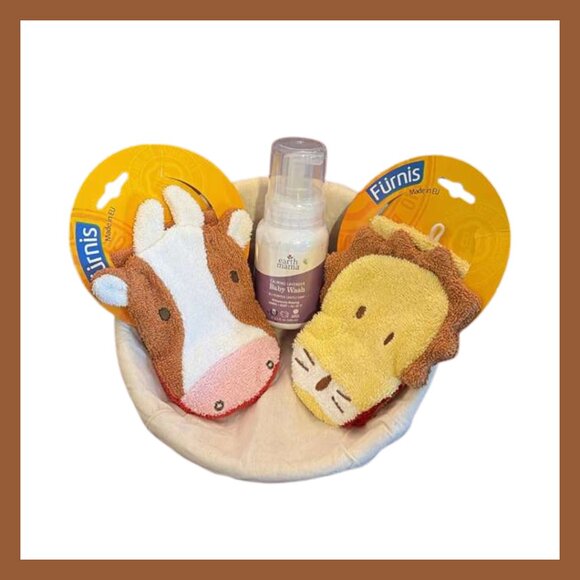 FÜRNIS Animal Wash Mitt Set for Baby/Toddler Bath Time SET - Picture 1 of 3